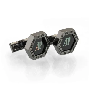 A-P Cufflinks For Men, Black, C-55