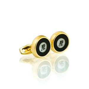 A-P Cufflinks For Men, Golden, C-25