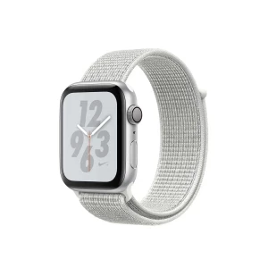 Apple Watch Nike+ Series 4 GPS, 44mm Silver Aluminum Case with Summit White Nike Sport Loop