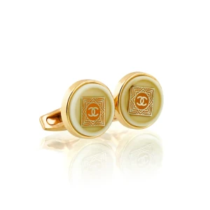 CHN Cufflinks For Men, Golden, C-24