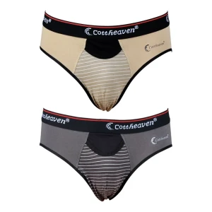 Cottheaven Men's Brief, Pack Of 2, Large, Multi Color, 0333