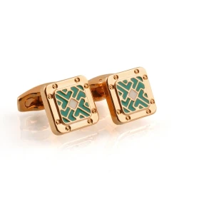 CRT Cufflinks For Men, Rose Gold, C-04