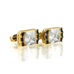 Cufflinks For Men, Golden, CZ-5