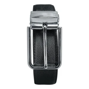 Feeling Men's Leather Belt, Black/Mustard, 198/562