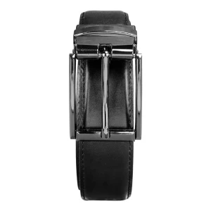 Feeling Men's Leather Belt, Black/Tan, 175