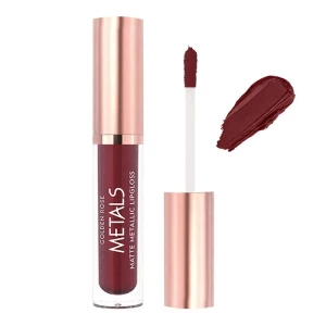 Golden Rose Metals Matte Metallic Lip Gloss, 58, Plum