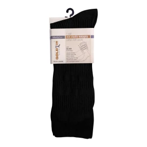 Goldtoe Non Elastic Easygrip Cotton Rich Socks, 1 Pair, Black