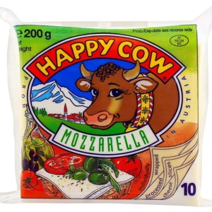 Happy Cow Mozzarella Slice, 10-Pack, 200g