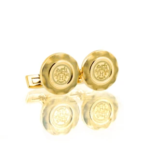 HRM Cufflinks For Men, Golden, C-23