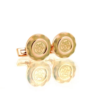 HRM Cufflinks For Men, Rose Gold, C-23