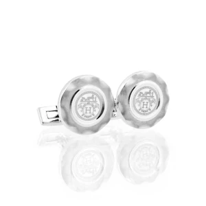 HRM Cufflinks For Men, Silver, C-23