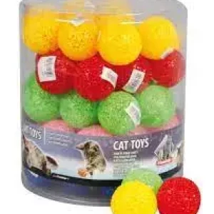 Karlie Flamingo Cat Toy Glitter Balls Cannister (5cm)