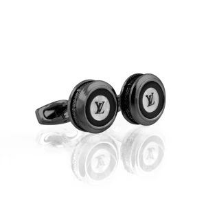 L-V Cufflinks For Men, Black, C-28