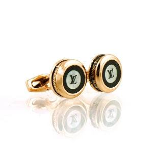 L-V Cufflinks For Men, Rose Gold, C-28