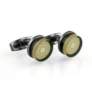 M-B Cufflinks For Men, Black, C-46