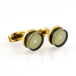 M-B Cufflinks For Men, Golden, C-46