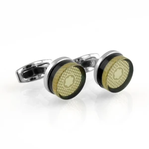M-B Cufflinks For Men, Silver, C-46