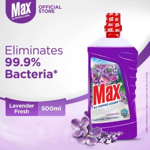 Max All Purpose Lavender Fresh Surface Cleaner Promo 1000 ml + 200 ml Free (Without Tray)