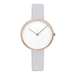 Obaku Women's White Dial With White Strap Analog Watch, V219LXVHRL