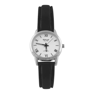 Omax Women's Chrome Round Di Strap Analog Watch, 00PR0004IB13