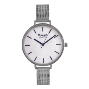 Omax Women's Chrome Round Dial With Bracelet Analog Watch, SH01P36B