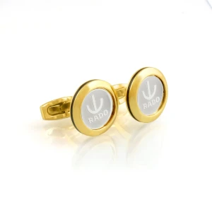 RD Cufflinks For Men, Golden, C-43