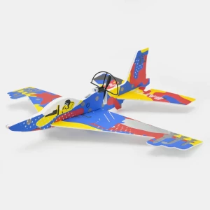 RECHARGEABLE FOAMY GLIDER AIRCRAFT WITH LIGHTS - BLUE