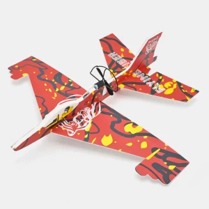 RECHARGEABLE FOAMY GLIDER AIRCRAFT WITH LIGHTS - RED