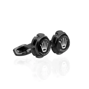 RLX Cufflinks For Men, Black, C-30