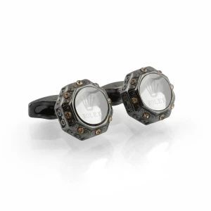 RLX Cufflinks For Men, Black, C-34