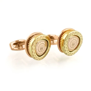 RLX Cufflinks For Men, Rose Gold, C-42