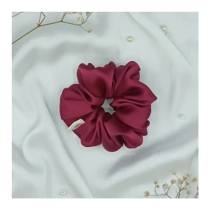 Sandeela Silk/Chiffon Classic Scrunchies Magenta, M03-02-1046