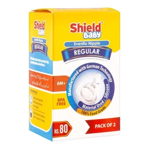 Shield Silicone Nipple Evenflo Regular 2s