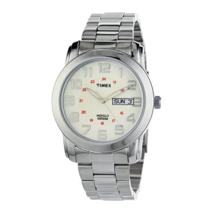 Timex Men's Highland Street Silver-Tone Stainless Steel Bracelet Watch, T2N437