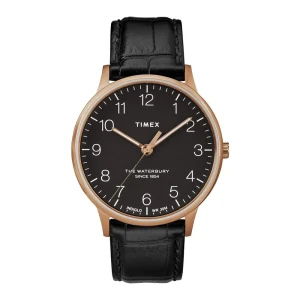 Timex Men's Waterbury Classic 40mm Black Leather Strap Watch, TW2R96000