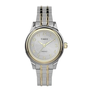 Timex Women's Indiglo Round Dial With Two Tone Bracelet Analog Watch, TW2V04200