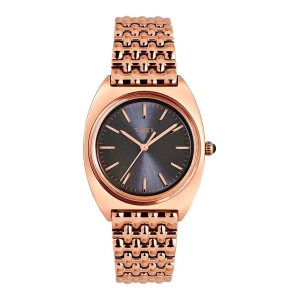 Timex Women's Milano 33mm Stainless Steel Bracelet Watch Black Dial, TW2T90500