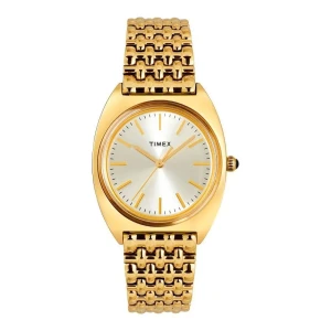 Timex Women's Milano 33mm Stainless Steel Bracelet Watch Golden, TW2T90400