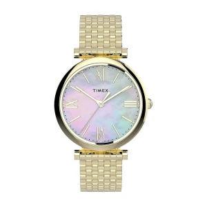Timex Women's Yellow Gold Round Dial & Bracelet Analog Watch, TW2T79100