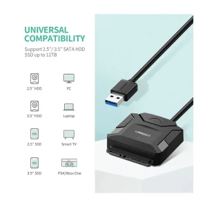 UGreen USB 3.0 To SATA III Hard Drive Adapter, 20611