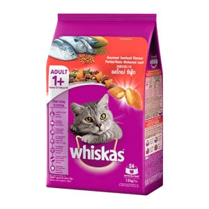 Whiskas 1+ Adult Gormet Seafood Flavor Cat Food 1.2Kg
